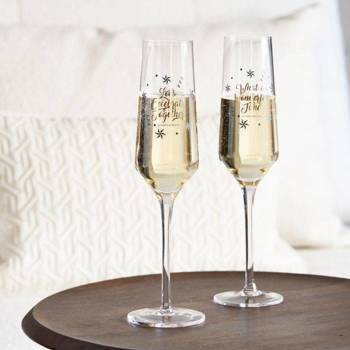 Riviera Maison Komplet 2 kieliszków do szampana Let's Celebrate Bubbles Glass 2 szt szkło 26x7cm
