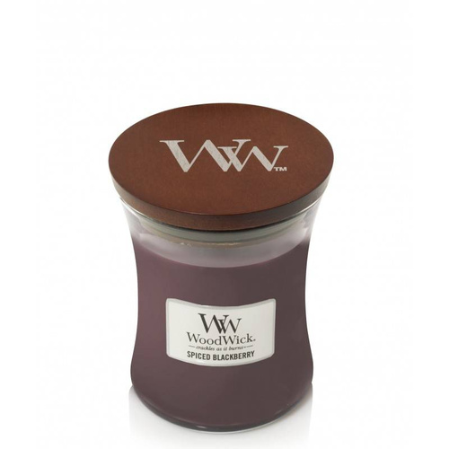 Świeca zapachowa Woodwick średnia Spiced Blackberry 60h 275g.