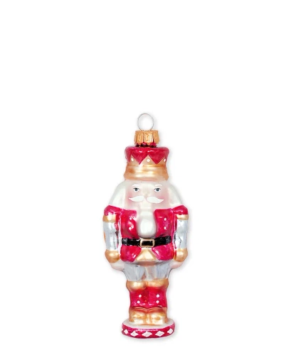 Bombka szklana Dziadek do orzechów Greengate Ornament glass Nutcracker red 15cm.