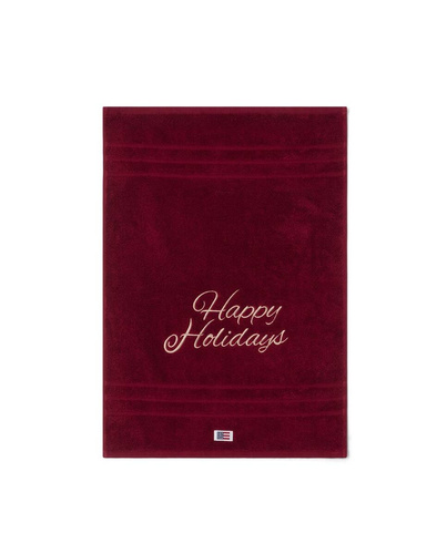 Lexington Ręcznik świąteczny do rąk Original Towel Wine Happy Holidays 50x70cm kolor wino/beż 600gr