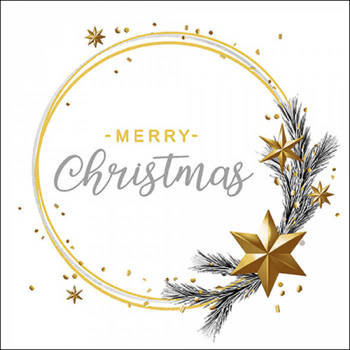 Serwetki papierowe świąteczne Ambiente Wishing Ring White lunchowe 33x33cm op.20szt