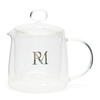 Riiviera Maison Dzbanek do herbaty z podwójnymi ściankami szklany RM Double Wall Monogram Tea Pot 14,5/20x12,5cm poj 1,1L