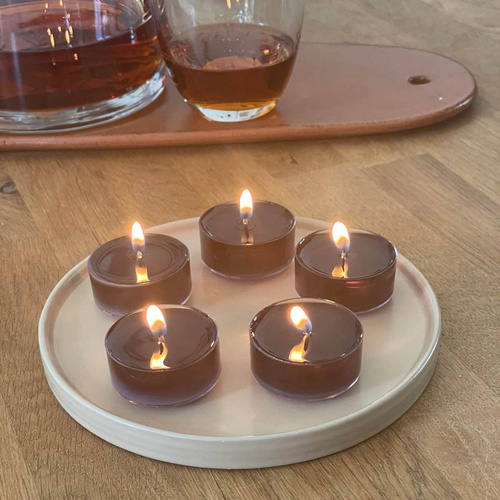 Partylite Tealight zapachowy Warm Flannel & Whiskey kolor niebieski 1 szt