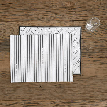 Riviera Maison Podkładki materiałowe na stół Dinner Time Rev Placemat KPL 2 szt bawełna 35x45cm
