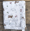 Ręcznik kuchenny świąteczny polarne misie Krasilnikoff Danish Design kolor biały/brązowy/zielony 50x70cm 100% bawełna 