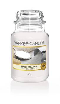 Yankee Candle świeca zapachowa Baby Powder słoik duży 623g.