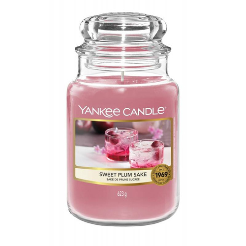 Yankee Candle świeca zapachowa Sweet Plum Sake słoik duży 623g.