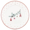 Talerzyk świąteczny mały Greengate Small plate Juana white porcelasna kolor biały 15cm