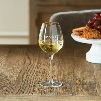Riviera Maison Kieliszek do wina Party All Night Long Wine Glass poj 350ml 21cm