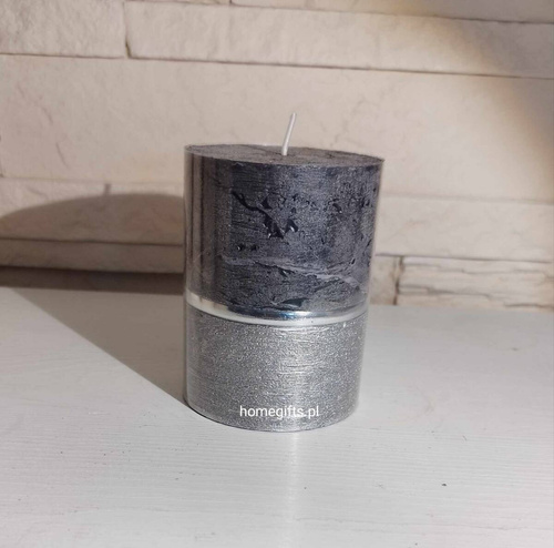 Świeca dekoracyjna Elegance walec kolor czarny 9x7cm czas palenia około 45h