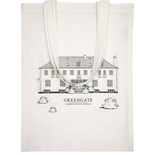 Grengate Torba na zakupy biała Cotton Bag Greengate white 45x34cm bawełna 