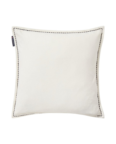 Lexington Poszewka Świąteczna Kamieniczka House Organic Cotton Velvet 50x50cm 100% bawełna biała