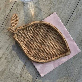 Riviera Maison Mini taca rattanowa RM Lovely Lemon Mini Tray 24x15x2,5cm