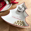 Riviera Maison Talerz świąteczny do serwowania dań Merry Christmas Plate kolor biały porcelana  30x35x5cm