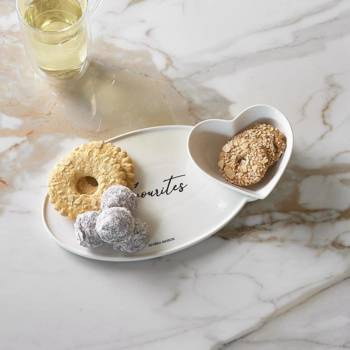 Riviera Maison Talerz do przekąsek All Time Favourite Serving Plate 29x16cm porcelana biała