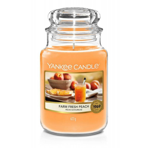 Yankee Candle świeca zapachowa Farm Fresh Peach słoik duży 623g.