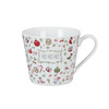 Kubek świąteczny HO HO HO Krasilnikoff Danish Design porcelana kolor biały/czerwony/zielony/szary 350ml