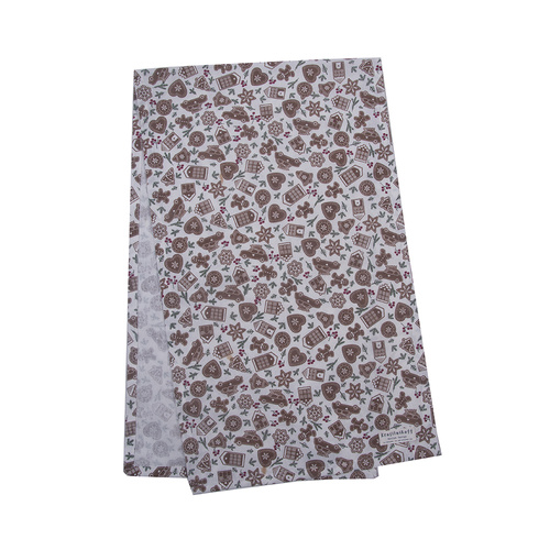 Bieżnik świąteczny Gingerbread Krasilnikoff Danish Design 34x118cm 100% bawełna