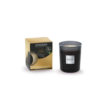 Esteban Paris Parfums świeca zapachowa w szkle Vanille d'Or naturalny wosk roślinny 180g