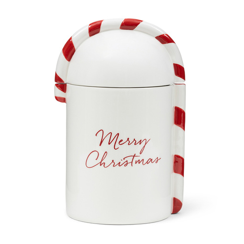 Riviera Maison Pojemnik świąteczny na ciastka Christmas Candy Cane Storage Jar H: 24cm x W: 13cm x L: 14 cm OUTLET!!!!.