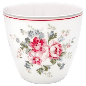 Green Gate Kubek porcelanowy do kawy Latte Cuo Elouise white 9x10cm