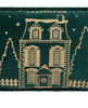 Lexington Poduszka Świąteczna Kamieniczka zielona Winter House Organic Cotton Velvet 50x30 cm kolor zielony 100% bawełna