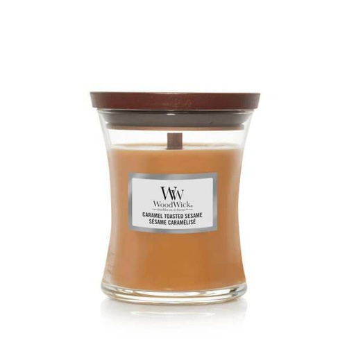 Świeca Woodwick Caramel Toasted Sesame średnia 275g.
