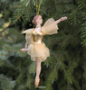 Bombka szklana Baletnica złota Greengate Ornament glass Ballerina gold 16cm kolor złoty/beż