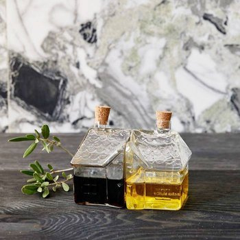 Zestaw do oliwy i octu Riviera Maison RM House Oil & Vinegar Set szkło 13x11x7,5cm