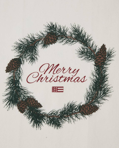 Lexington Świąteczny ręcznik kuchenny Merry Christmas Org Cotton Kitchen Towel 100% organiczna bawełna złamana biel