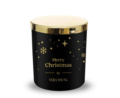 Świeca sojowa zapachowa Vera Young Bliss - Christmas Orange, Cranberry & Spice drewniany knot 220g czas palenia około 70h