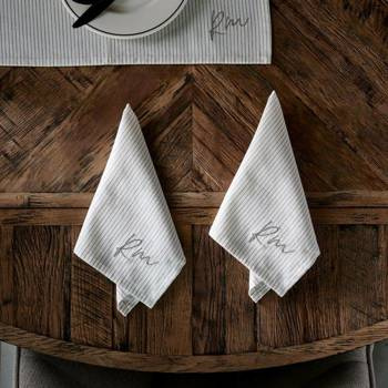 Riviera Maison Serwetki materialowe RM Identity Napkin kpl 2 szt bawełna 45x45cm