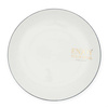 Talerz obiadowy Riviera Maison Enjoy Your Meal Dinner Plate 26cm biały porcelana