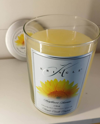 Kringle Candle Sunflower Sunrise świeca zapachowa duży tumbler 2 knoty 681g czas palenia 100h