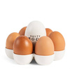 Stojak podstawka do jajek Riviera Maison Salty Eggs Egg Holder porcelana biała 13,8x9cm