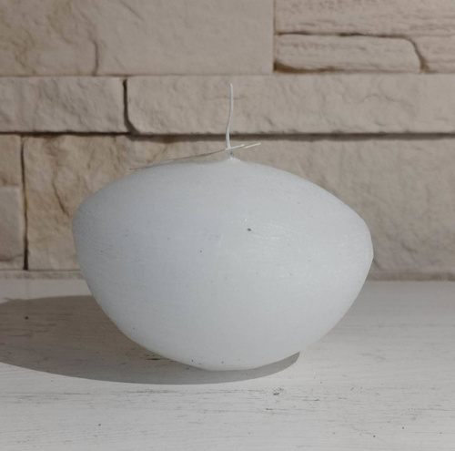 Świeca pływająca Rustic biała 10x6cm czas palenia około 30h