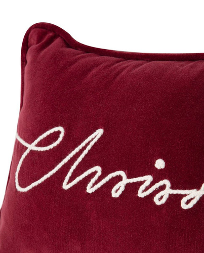 Lexington Poduszka Christmas Cotton Velvet pillow Red 30x50cm bordo zawiera wypełnienie 100% bawełna