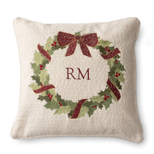 Riviera Maison Poszewka świąteczna na poduszkę Christmas Wreath Pillow Cover 50x50 cm 