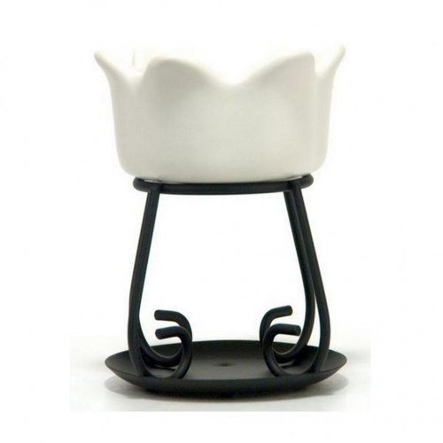 Yankee Candle, kominek do wosków, Petal Bowl Cream, ceramiczny, kremowy, h 12,5x10cm