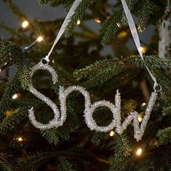 Riviera Maison Zawieszka świąteczna Glamorous Snow Ornament 12x8cm