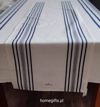 Greengate Bieżnik bawełniany 45x140cm Glance kolory biały i granat