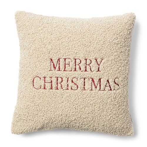 Riviera Maison Poszewka świąteczna na poduszkę Merry Christmas Pillow Cover 50x50 cm  poliester