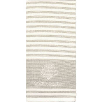 Greengate Ręcznik kąpielowy Vive la mer sand beż bawełna 40x70cm