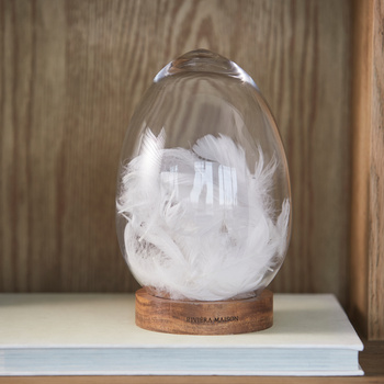 Riviera Maison Dekoracja wielkanocna szklane jajo na podstawce Egg Glass Dôme  22x14cm