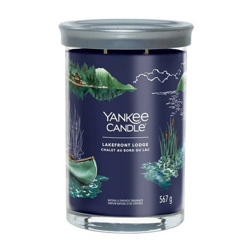 Yankee Candle Signature Świeca zapachowa Lakefront Lodge słoik duży 567g dwa knoty wosk sojowy