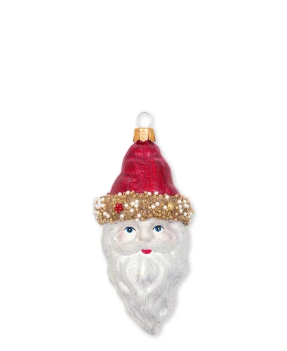 Bombka szklana Mikołaj Ornament glass Santa red hat medium 12,5cm 