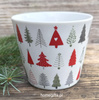 Kubek świąteczny kolorowe choinki Funky Trees Krasilnikoff Danish Design porcelana kolor biały/czerwony/zielony/szary 350ml