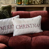Riviera Maison Poszewka świąteczna na poduszkę Merry Christmas Pillow Cover 50x30 cm kolor ciemny biały/bordo