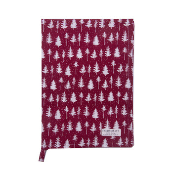 Ręcznik kuchenny świąteczny Christmas Forest Scarlet Red kolor bordo 50x70cm 100% bawełna