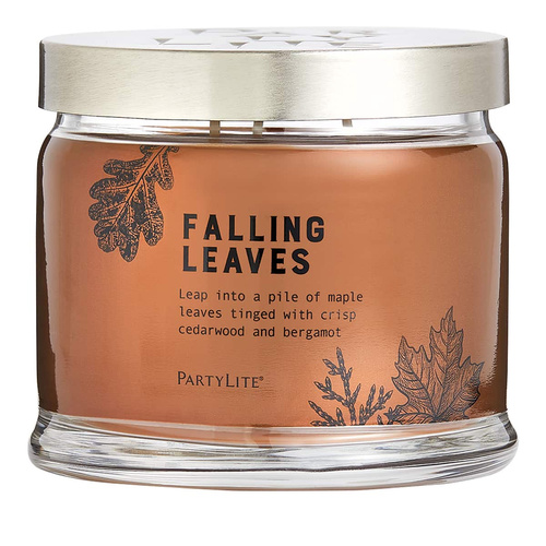 Świeca sojowa zapachowa Partylite Falling Leaves Spadające Liście 3 knotowa czas palenia 45-60h